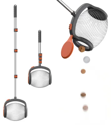 Immagine prodotto di Bawang - Rullo Raccoglifrutta da 2 a 4 cm con Asta Telescopica in Acciaio per Frutta Nocciole Castagne e Oggetti