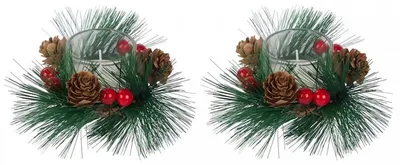 Image de Verk 26230 Décoration de Noël - Bougeoirs 2 pcs