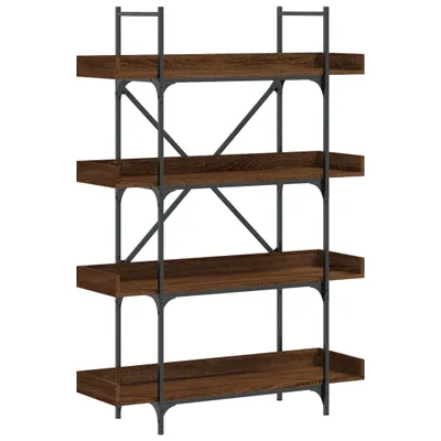 Image de Bibliothèque 4 niveaux chêne marron 100x33x145,5 cm