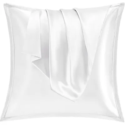 Produktbild von 2er Set Satin Kissenbezüge 65x65 cm mit Reißverschluss Weiß
