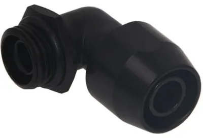 Image de Alphacool 17455, Raccord, laiton, noir, 1/4", 90°, 27 mm