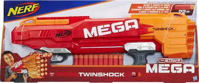 Produktbild von Nerf MEGA Twinshock B9894EU4, Orange/Rot