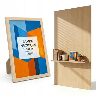 Obrázek produktu pro Hnědý rámeček na fotky 10x15 cm se stojánkem