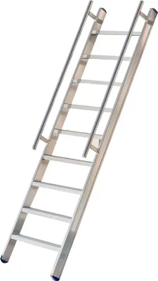 Produktbild von Alu Profi Stufenanlegeleiter Mod. 220 mit 2 Handläufen  - Stufenanzahl: 9, Leiternlänge (L): 2,30 m