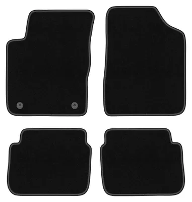 Image de Tapis de sol en moquette pour Hyundai i10 2007-2013 (à hayon) – jeu 4 pièces, noirs, sur mesure – Wielganizator BASIC