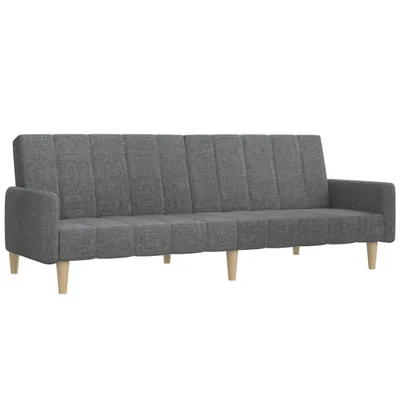 Produktbild von vidaXL Schlafsofa 2-Sitzer Hellgrau Stoff