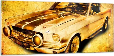 Produktbild von Bilder auf glas - Auto klassisch Geschwindigkeit Sammler - 120x50cm - Glasbilder - Wandbilder - Kunstdruck - Wanddekoration aus Glas - Glas Bilder - Wandbild auf Glas - GAB120x50-0528