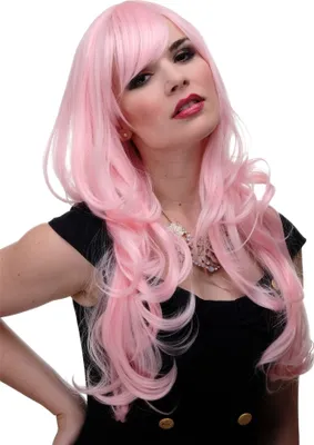 Produktbild von WIG ME UP Wellige lange Perücke mit Pony Rosa 285-T2333