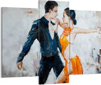 Produktbild von Bild auf Leinwand - Leinwandbild - tanzen sie - 130x100cm - Wand Bild - Wanddeko - Wandbilder - Leinwanddruck - Bilder - Kunstdruck - Wanddekoration - Leinwand bilder - Wandkunst - CB130x100-3772