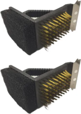 Produktbild von 2 x Grillbürste/Gitter 3 in 1 schwarz