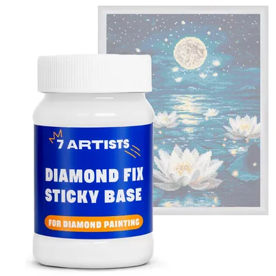 Produktbild von 7 Artists Diamond Painting Kleber 100 ml – Flüssige Sticky Base für Diamond Painting | Starke Haftung für Steinchen, Mosaik & Große Bilder