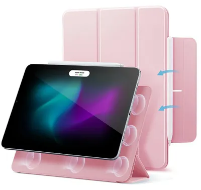 Produktbild von ESR Rebound Magnetische Schutzhülle - iPad Air 13 (2024) / Pro 12.9 (2020/2021/2022) - Rosa