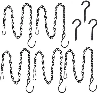Image de Kit de chaînes 5 pièces avec crochets en S et mousquetons, 30 cm, pour nichoirs