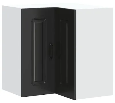 Produktbild von vidaXL Küchen-Eckhängeschrank Kalmar Schwarz Holzwerkstoff