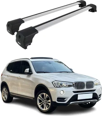 Image de Barres de toit transversales pour BMW X3 F25 2010-2017 Alu Gris ABE 2x