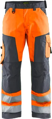 Produktbild von Blakläder® High Vis Arbeitshose ohne Nageltaschen High Vis 1566 1811 in div. Farben, Farbe:high vis orange/mittelgrau, Größe:D116 (D29)