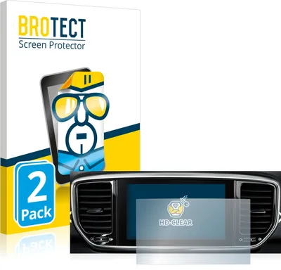 Produktbild von 2x Für Kia Sportage QLPE 2020 Infotainment System 8" Schutzfolie BROTECT Displayschutz Display Schutz Folie Klar Transparent