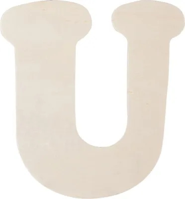 Produktbild von Clayre & Eef Buchstabe U aus Holz 11 cm Farbe natur