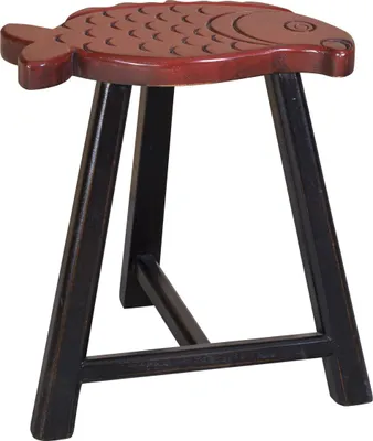 Image de Fine Asianliving Tabouret chinois Chaises en bois massif Fait main style asiatique oriental Meubles japonais Salon Chambre à coucher 46 x 49 x 36cm