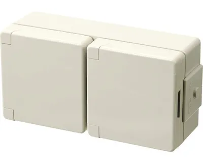 Produktbild von Jung 622 W Feuchtraum Doppelsteckdose Aufputz senkrecht IP44 grau WG600