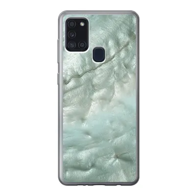 Produktbild von MuchoWow® Handyhülle Schutzhülle Hülle für Samsung Galaxy A21s Natursteine - Grün - Perlmutt Silikon Softcase Handy Hülle - Hartschale