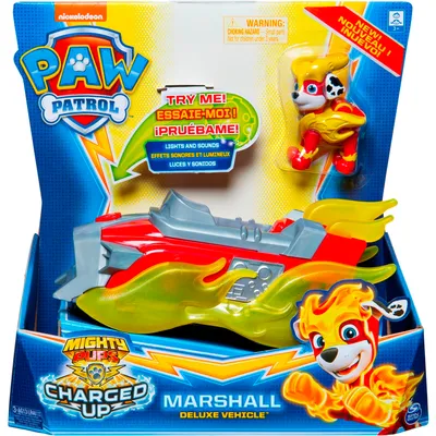 Obrázok produktu pre PAW Patrol PAW VHC ThmVeh SuperChargedMarshll GML, 3 rok / roky, LR44, Plast, Šedá, Červená, Žltá