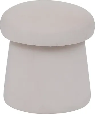 Produktbild von Eazy Living Samt Pouf Ø 37 cm Autun Elfenbein