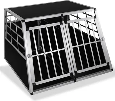 Hundebox Transportbox Hundetransportbox Ruhebox Katzenbox Auto Bello Transportkiste Hunde Autotransportbox 109x91x69 Schwarz 924340 924340 50063 4031765500630