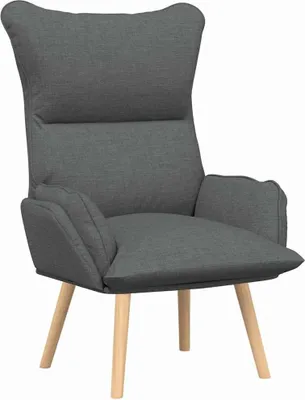Zdjęcie produktu dla vidaXL Fotel ciemnoszary 69 x 74 x 93 cm tkanina i sklejka