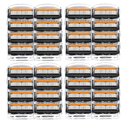Produktbild von 32er-Pack Rasierklingen für Herren mit Fusion 5-kompatiblen Klingen,Rasiererzubehör,Waschbare,parfümfreie Klingen für die Bart- und Schnurrbartpflege