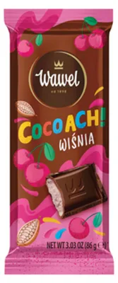 Obrázok produktu pre Wawel CocoAch! čokoláda s čerešňovou náplňou, 86 g