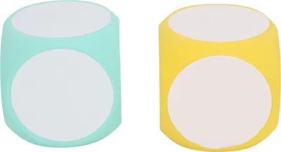 Image de set de cubes effaçables à sec en 2 parties pour écrire sur des blocs effaçables, matériel d'apprentissage vide pour enfants, jaune et vert