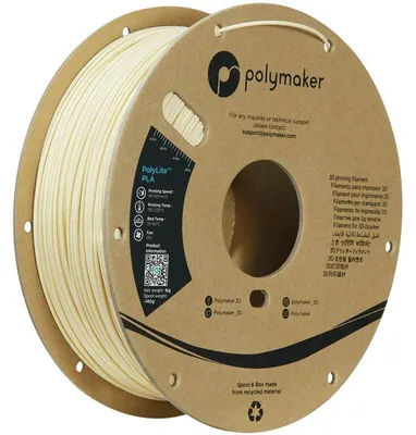 Produktbild von Polymaker PolyLite PLA  Filament Cream 1,75mm 1KG