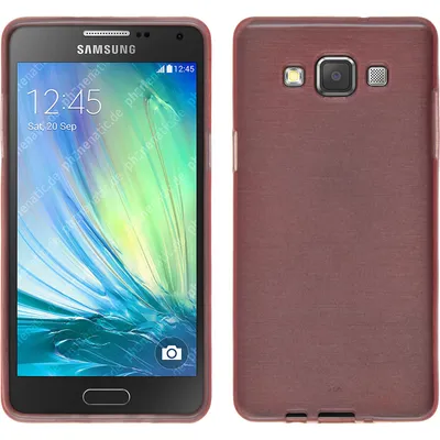 Produktbild von PhoneNatic Case kompatibel mit Samsung Galaxy A3 (A300) - rosa Silikon Hülle brushed + 2 Schutzfolien