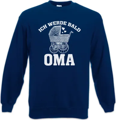 Produktbild von Urban Backwoods Ich Werde Bald Oma, Sweatshirt, Farbe: Navy, Größe: 5XL