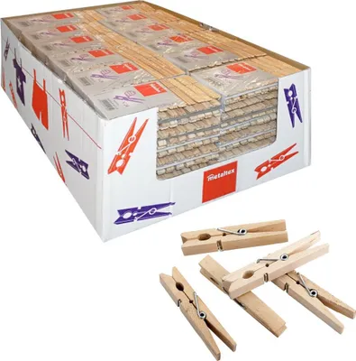 Produktbild von METALTEX Wäscheklammer Holz 24 St. mit Feder