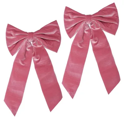 Imagen del producto de Dos grandes lazos rosas decorativos para habitaciones y bodas
