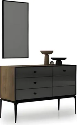 Productafbeelding van Kommode, dressoir, kast, console, buffetkast, hoge kast 170 cm