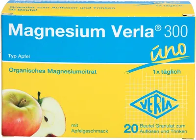 Produktbild von Magnesium Verla 300 uno Typ Apfel Granulat, 20 St. Beutel