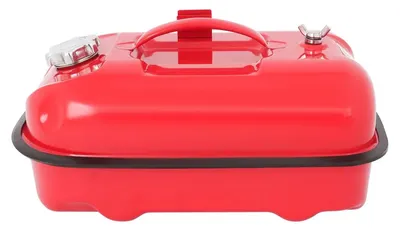 Produktbild von Benzinkanister Kraftstoffkanister - 10 l Jerrycan - Für Benzin und Diesel - Auslaufsicher - Tragbarer Reservekanister - Rot