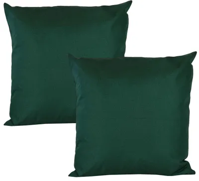 Produktbild von JACK 2er Set 50x50cm Outdoor Kissenhülle Kissenbezug Wasserfest Sitzkissen Lounge Kissen Garten Stuhl Lotus Effekt, Farbe:Dunkelgrün