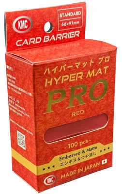 Produktbild von KMC Standard Sleeves - Hyper Mat Pro Red (100 Sleeves)
