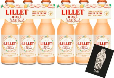 Produktbild von Lillet Rose White Peach ready to drink Mischgetränk 6er Set - 6x 200ml (10,3% vol) - [Enthält Sulfite]