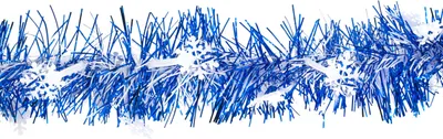 Produktbild von Weihnachtsgirlande Lametta 8cm x 2m inkl. Schneeflocken Blau / Weiß