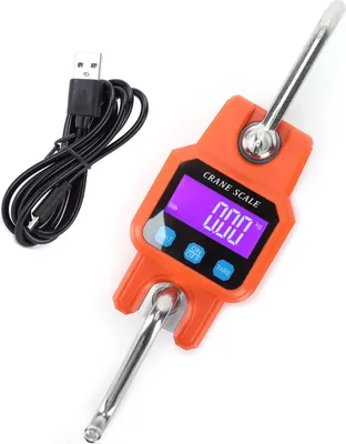 Zdjęcie produktu dla WH-C06 Akumulatorowa cyfrowa waga wisząca Mini waga dźwigowa Elektroniczna waga hakowa do domu (pomarańczowa)