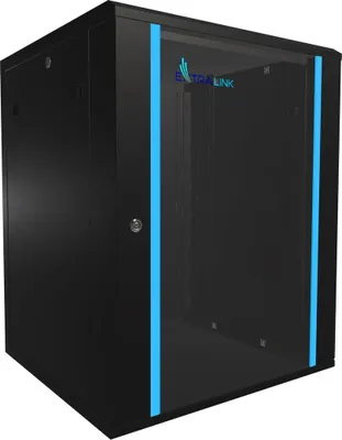 Produktbild von Extralink 19 Zoll Netzwerkschrank 15U 600x600 Wandschrank Schwarz