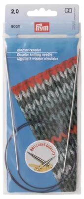Produktbild von Prym Rundstricknadeln, Messing, 81,3 cm, 2 mm, silberfarben