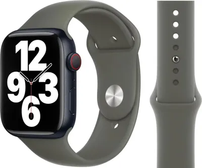 Produktbild von Original Apple Sport Armband S/M 42/44/45mm MR2T3ZM/A Olive