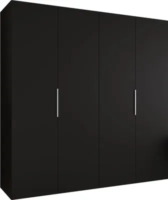 Produktbild von MEBLE KRYSPOL, Kleiderschrank, Schrank 200 cmx202x52, Schwarz, Kaschmir