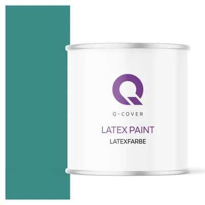 Produktbild von Latexfarbe 2 L Dunkeltürkis 2 L | Innenfarbe | Wandfarbe | Deckenfarbe | Klasse 3 Mattfarbe Scheuerfest Hohe Deckkraft